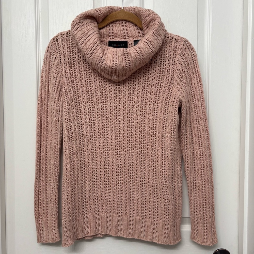 Pink Knit Cowl Neck Sweater | axcess Girls XL